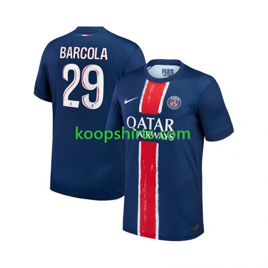 Paris Saint-Germain Thuis Tenue Heren Voetbalshirts Bradley Barcola 29 2024-2025 Korte Mouwen Paris Saint-Germain Thuis Tenue Heren Voetbalshirts Bradley Barcola 29 2024-2025 Korte Mouwen