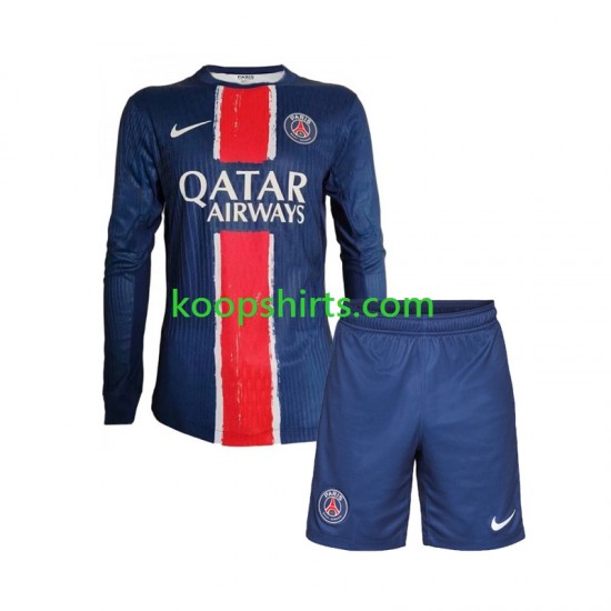 Paris Saint-Germain Thuis Tenue Kinder Voetbalshirts 2024-2025 Lange Mouwen Paris Saint-Germain Thuis Tenue Kinder Voetbalshirts 2024-2025 Lange Mouwen