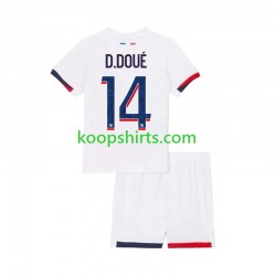 Paris Saint-Germain Uit Tenue Kinder Voetbalshirts Desire Doue 14 2024-2025 Korte Mouwen