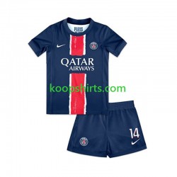 Paris Saint-Germain Thuis Tenue Kinder Voetbalshirts Desire Doue 14 2024-2025 Korte Mouwen
