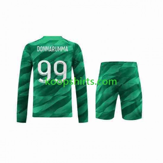 Paris Saint-Germain Doelman Thuis Tenue Kinder Voetbalshirts Donnarumma 99 2023-2024 Lange Mouwen Paris Saint-Germain Doelman Thuis Tenue Kinder Voetbalshirts Donnarumma 99 2023-2024 Lange Mouwen