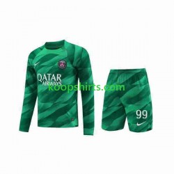Paris Saint-Germain Doelman Thuis Tenue Kinder Voetbalshirts Donnarumma 99 2023-2024 Lange Mouwen