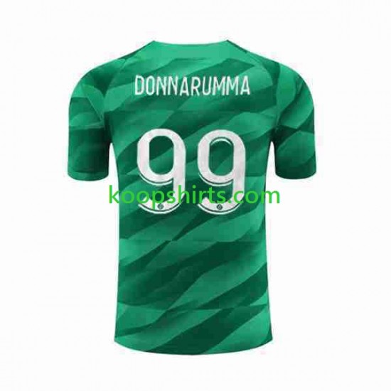 Paris Saint-Germain Doelman Thuis Tenue Heren Voetbalshirts Donnarumma 99 2023-2024 Korte Mouwen Paris Saint-Germain Doelman Thuis Tenue Heren Voetbalshirts Donnarumma 99 2023-2024 Korte Mouwen
