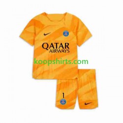 Paris Saint-Germain Doelman Uit Tenue Kinder Voetbalshirts K.NAVAS 1 2023-2024 Korte Mouwen