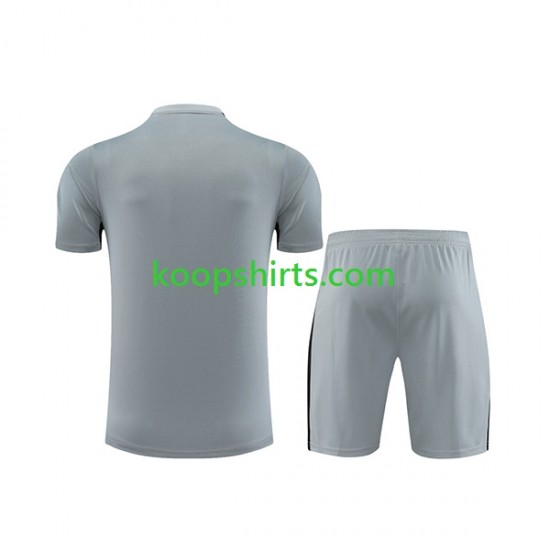Paris Saint-Germain Grijs Voetbal training shirt en shorts 2023-2024