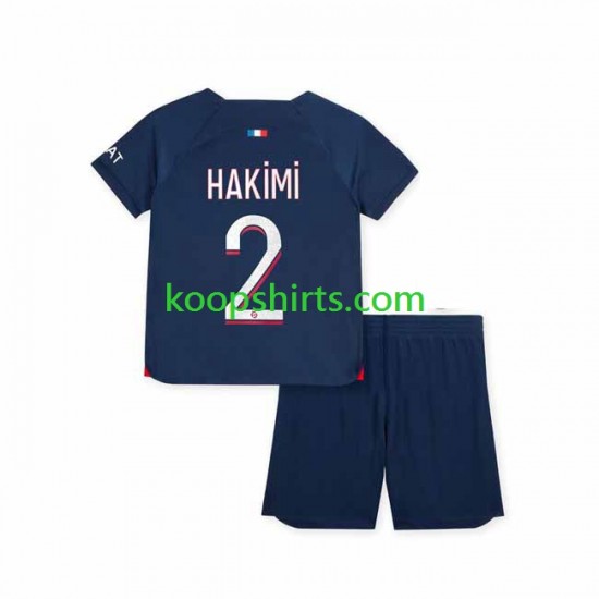 Paris Saint-Germain Thuis Tenue Kinder Voetbalshirts Hakimi 2 2023-2024 Korte Mouwen Paris Saint-Germain Thuis Tenue Kinder Voetbalshirts Hakimi 2 2023-2024 Korte Mouwen