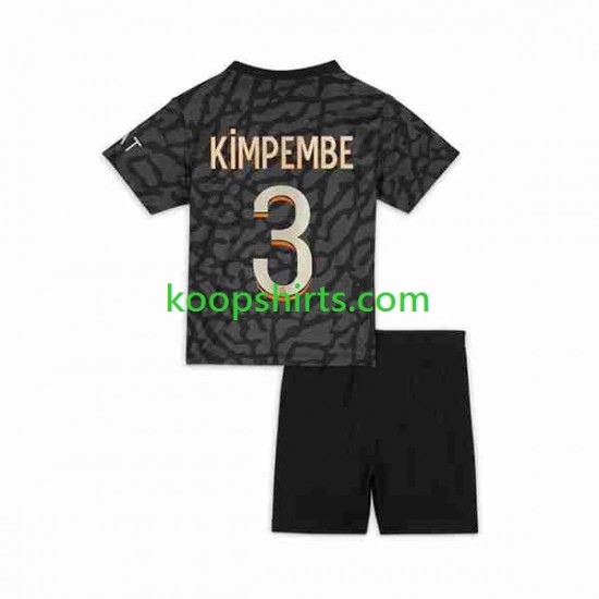 Paris Saint-Germain Derde Tenue Kinder Voetbalshirts Kimpembe 3 2023-2024 Korte Mouwen Paris Saint-Germain Derde Tenue Kinder Voetbalshirts Kimpembe 3 2023-2024 Korte Mouwen