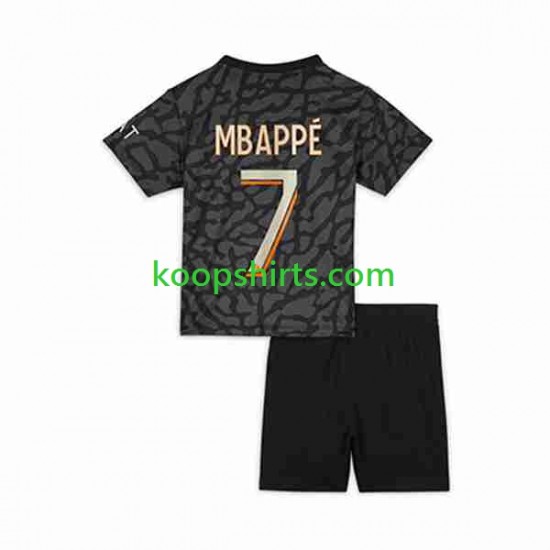 Paris Saint-Germain Derde Tenue Kinder Voetbalshirts Kylian Mbappe 7 2023-2024 Korte Mouwen Paris Saint-Germain Derde Tenue Kinder Voetbalshirts Kylian Mbappe 7 2023-2024 Korte Mouwen