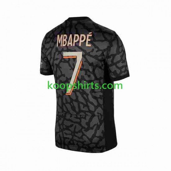 Paris Saint-Germain Derde Tenue Heren Voetbalshirts Kylian Mbappe 7 2023-2024 Korte Mouwen Paris Saint-Germain Derde Tenue Heren Voetbalshirts Kylian Mbappe 7 2023-2024 Korte Mouwen