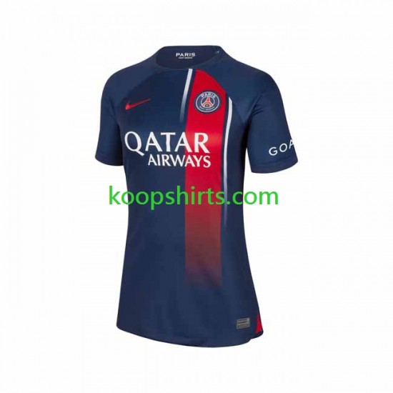 Paris Saint-Germain Thuis Tenue Dames Voetbalshirts 2023-2024 Korte Mouwen Paris Saint-Germain Thuis Tenue Dames Voetbalshirts 2023-2024 Korte Mouwen