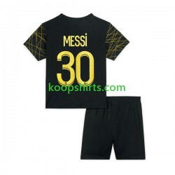 Paris Saint-Germain Vierde Tenue Kinder Voetbalshirts Lionel Messi 30 2022-2023 Korte Mouwen