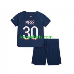 Paris Saint-Germain Thuis Tenue Kinder Voetbalshirts Lionel Messi 30 2023-2024 Korte Mouwen