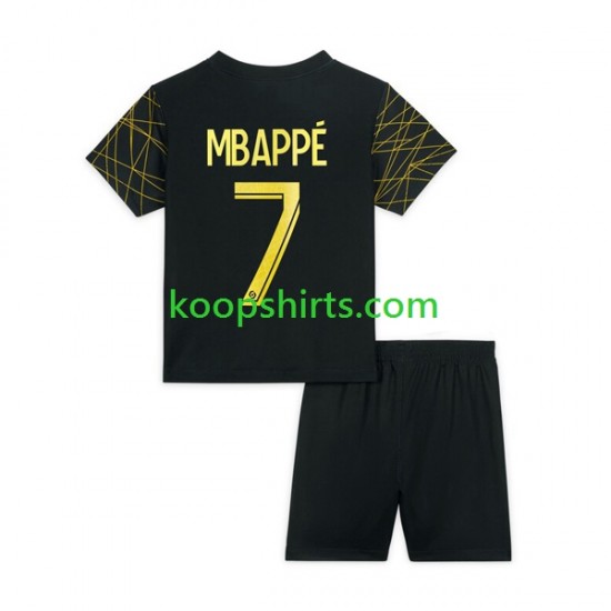 Paris Saint-Germain Vierde Tenue Kinder Voetbalshirts Mbappe 7 2022-2023 Korte Mouwen Paris Saint-Germain Vierde Tenue Kinder Voetbalshirts Mbappe 7 2022-2023 Korte Mouwen
