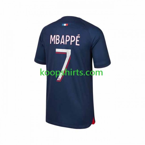 Paris Saint-Germain Thuis Tenue Heren Voetbalshirts Mbappe 7 2023-2024 Korte Mouwen Paris Saint-Germain Thuis Tenue Heren Voetbalshirts Mbappe 7 2023-2024 Korte Mouwen