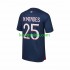 Paris Saint-Germain Thuis Tenue Heren Voetbalshirts N.Mendes 25 2023-2024 Korte Mouwen