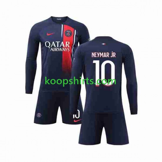 Paris Saint-Germain Thuis Tenue Kinder Voetbalshirts Neymar Jr 10 2023-2024 Lange Mouwen Paris Saint-Germain Thuis Tenue Kinder Voetbalshirts Neymar Jr 10 2023-2024 Lange Mouwen