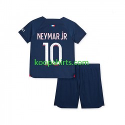 Paris Saint-Germain Thuis Tenue Kinder Voetbalshirts Neymar Jr 10 2023-2024 Korte Mouwen