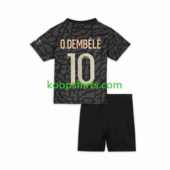 Paris Saint-Germain Derde Tenue Kinder Voetbalshirts O.Dembele 10 2023-2024 Korte Mouwen Paris Saint-Germain Derde Tenue Kinder Voetbalshirts O.Dembele 10 2023-2024 Korte Mouwen