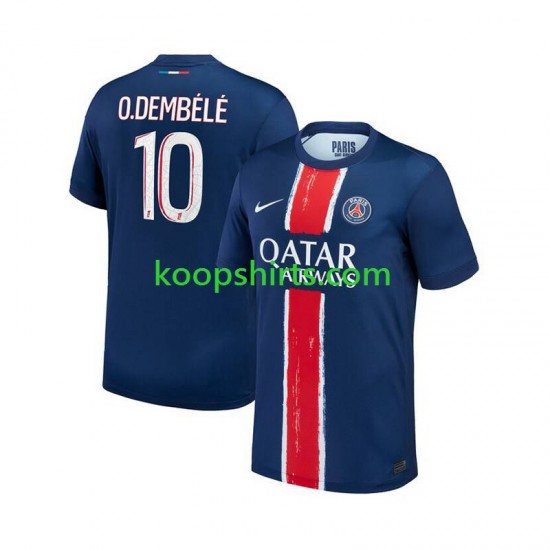 Paris Saint-Germain Thuis Tenue Heren Voetbalshirts Ousmane Dembele 10 2024-2025 Korte Mouwen Paris Saint-Germain Thuis Tenue Heren Voetbalshirts Ousmane Dembele 10 2024-2025 Korte Mouwen