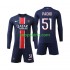 Paris Saint-Germain Thuis Tenue Kinder Voetbalshirts Pacho 51 2024-2025 Lange Mouwen