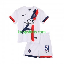 Paris Saint-Germain Uit Tenue Kinder Voetbalshirts Willian Pacho 51 2024-2025 Korte Mouwen