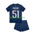 Paris Saint-Germain Thuis Tenue Kinder Voetbalshirts Willian Pacho 51 2024-2025 Korte Mouwen
