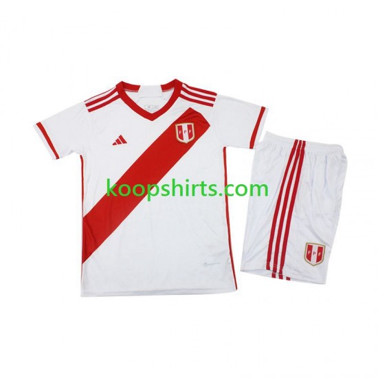 Peru Thuis Tenue Kinder Voetbalshirts 2023 Korte Mouwen Peru Thuis Tenue Kinder Voetbalshirts 2023 Korte Mouwen