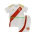 Peru Thuis Wit Tenue Kinder Voetbalshirts Copa America 2024 Korte Mouwen
