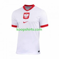 Polen Thuis Tenue Heren Voetbalshirts 2024 Korte Mouwen