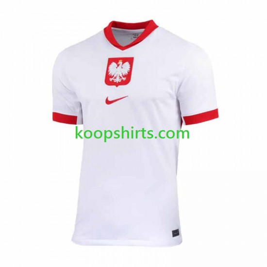 Polen Thuis Tenue Heren Voetbalshirts 2024 Korte Mouwen Polen Thuis Tenue Heren Voetbalshirts 2024 Korte Mouwen