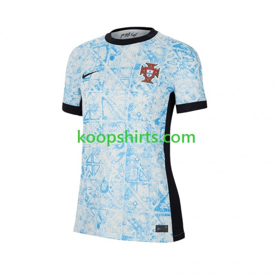 EK 2024 Portugal Uit Tenue Dames Voetbalshirts Korte Mouwen EK 2024 Portugal Uit Tenue Dames Voetbalshirts Korte Mouwen