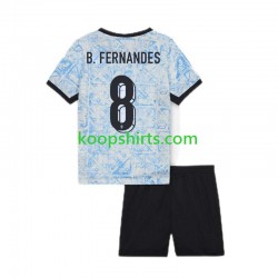 EK 2024 Portugal Uit Tenue Kinder Voetbalshirts Bruno Fernandes 8 Korte Mouwen