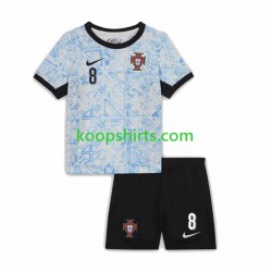 EK 2024 Portugal Uit Tenue Kinder Voetbalshirts Bruno Fernandes 8 Korte Mouwen