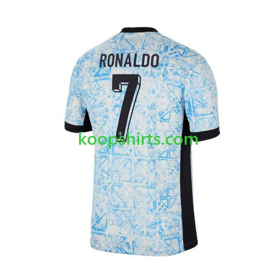 EK 2024 Portugal Uit Tenue Heren Voetbalshirts Cristiano Ronaldo 7 Korte Mouwen