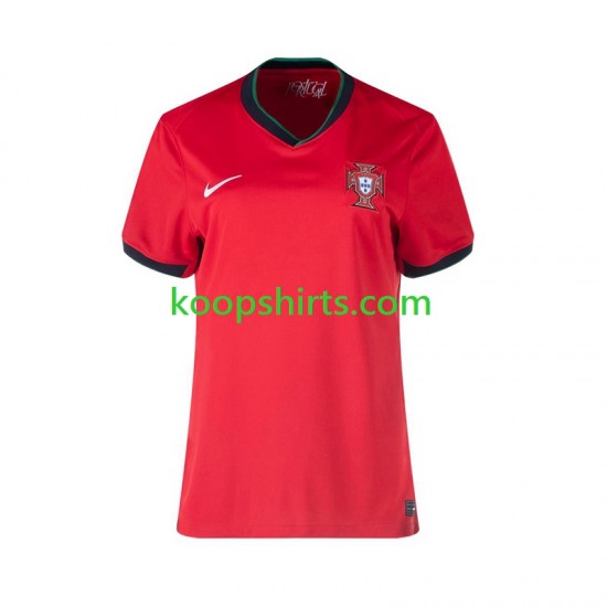 EK 2024 Portugal Thuis Tenue Dames Voetbalshirts Korte Mouwen EK 2024 Portugal Thuis Tenue Dames Voetbalshirts Korte Mouwen