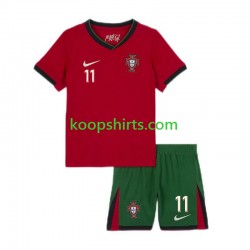 EK 2024 Portugal Thuis Tenue Kinder Voetbalshirts Joao Felix 11 Korte Mouwen