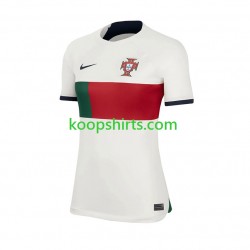 WK 2022 Portugal Uit Tenue Dames Voetbalshirts Korte Mouwen