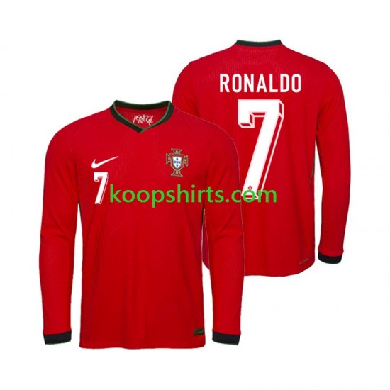 EK 2024 Portugal Thuis Tenue Heren Voetbalshirts Ronaldo 7 Lange Mouwen EK 2024 Portugal Thuis Tenue Heren Voetbalshirts Ronaldo 7 Lange Mouwen