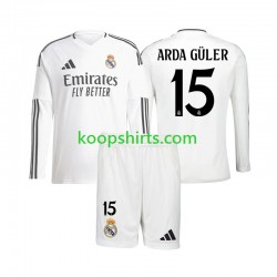 Real Madrid Thuis Tenue Kinder Voetbalshirts Arda Guler 15 2024-2025 Lange Mouwen