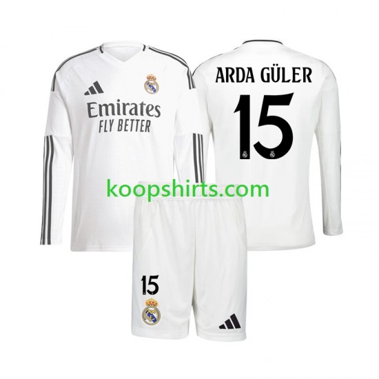 Real Madrid Thuis Tenue Kinder Voetbalshirts Arda Guler 15 2024-2025 Lange Mouwen Real Madrid Thuis Tenue Kinder Voetbalshirts Arda Guler 15 2024-2025 Lange Mouwen