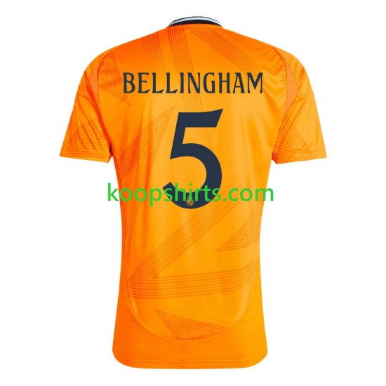 Real Madrid Uit Tenue Heren Voetbalshirts BELLINGHAM 5 2024-2025 Korte Mouwen