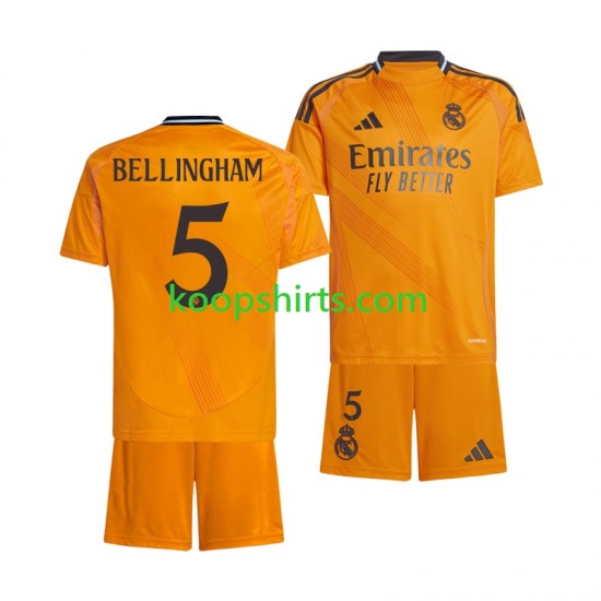 Real Madrid Uit Tenue Kinder Voetbalshirts BELLINGHAM 5 2024-2025 Korte Mouwen Real Madrid Uit Tenue Kinder Voetbalshirts BELLINGHAM 5 2024-2025 Korte Mouwen