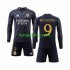 Real Madrid Uit Tenue Kinder Voetbalshirts Benzema 9 2023-2024 Lange Mouwen