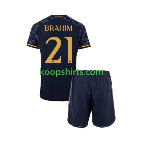 Real Madrid Uit Tenue Kinder Voetbalshirts Brahim Diaz 21 2023-2024 Korte Mouwen Real Madrid Uit Tenue Kinder Voetbalshirts Brahim Diaz 21 2023-2024 Korte Mouwen