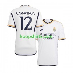 Real Madrid Thuis Tenue Heren Voetbalshirts Camavinga 12 2023-2024 Korte Mouwen