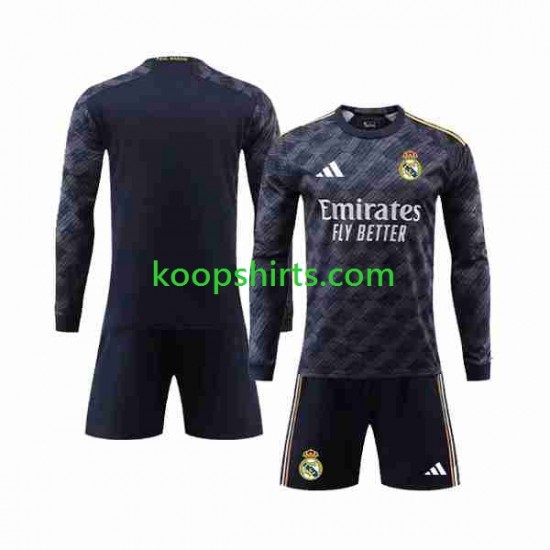 Real Madrid Uit Tenue Kinder Voetbalshirts 2023-2024 Lange Mouwen Real Madrid Uit Tenue Kinder Voetbalshirts 2023-2024 Lange Mouwen
