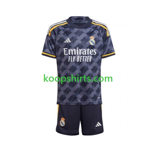 Real Madrid Uit Tenue Kinder Voetbalshirts 2023-2024 Korte Mouwen Real Madrid Uit Tenue Kinder Voetbalshirts 2023-2024 Korte Mouwen
