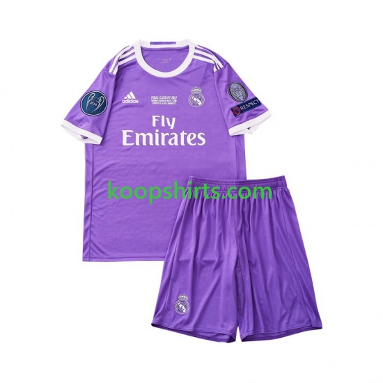 Real Madrid Retro Uit Tenue Kinder Voetbalshirts 2016 Korte Mouwen Real Madrid Retro Uit Tenue Kinder Voetbalshirts 2016 Korte Mouwen