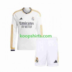 Real Madrid Thuis Tenue Kinder Voetbalshirts 2023-2024 Lange Mouwen