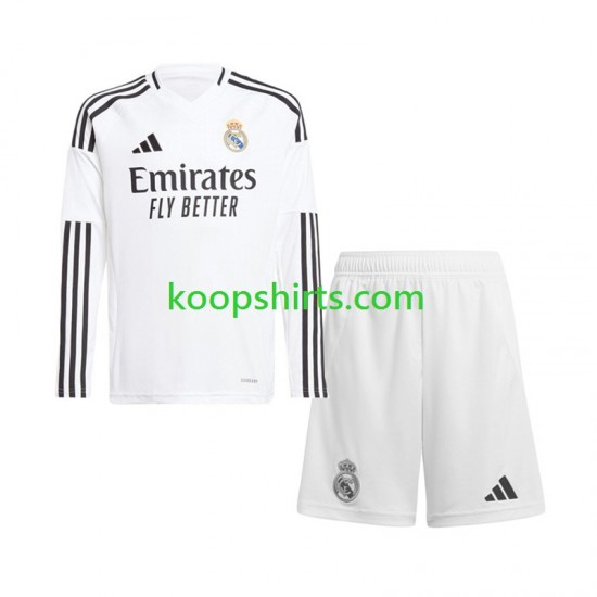Real Madrid Thuis Tenue Kinder Voetbalshirts 2024-2025 Lange Mouwen Real Madrid Thuis Tenue Kinder Voetbalshirts 2024-2025 Lange Mouwen